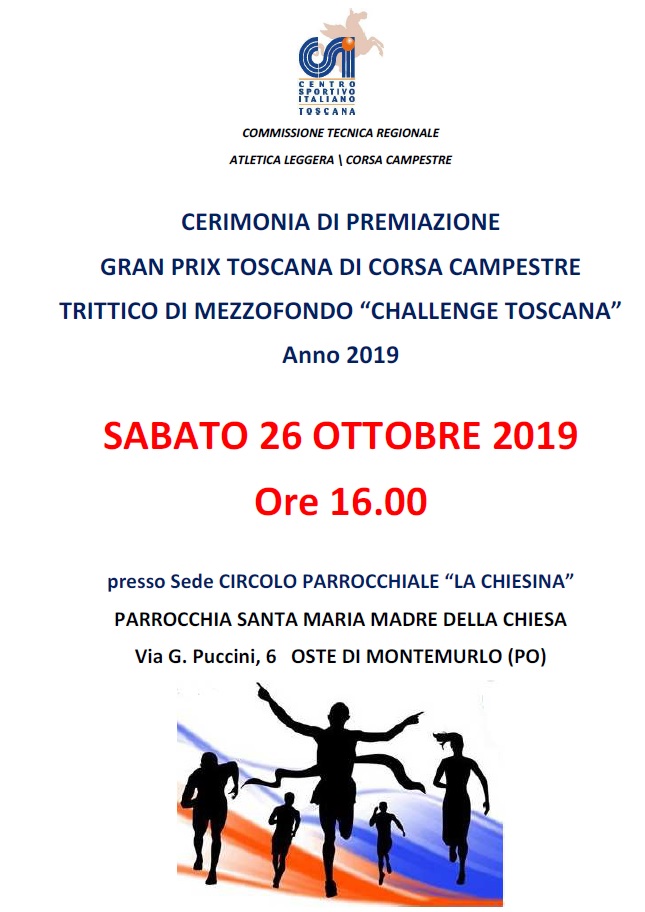 CERIMONIA DI PREMIAZIONE GRAN PRIX TOSCANA CSI DI CORSA CAMPESTRE